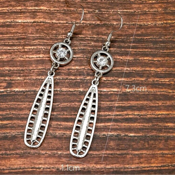 Any 3/$25! Silver Crystal Drop Earrings - Picture 4 of 6